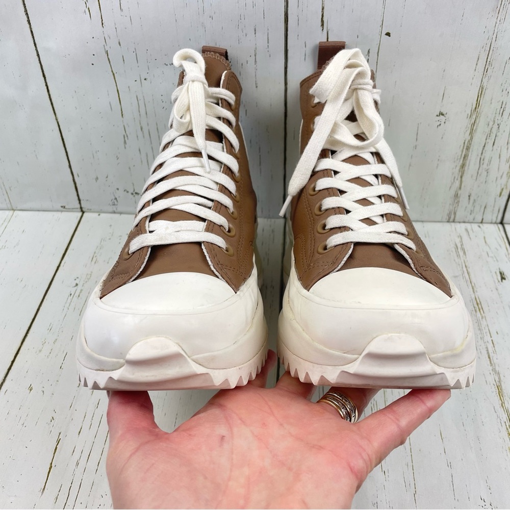 Converse Run Star Hike Chuck Taylor Leather High Top Platform Sneakers. - Picture 7 of 16